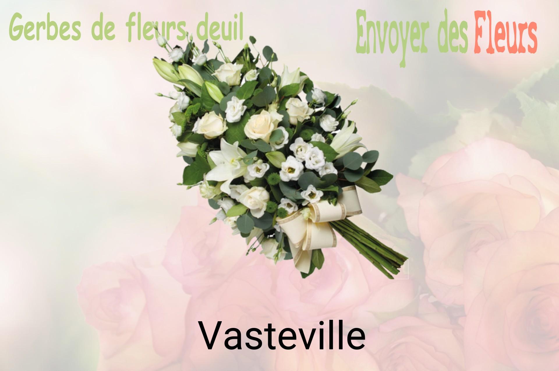 Gerbe de fleurs de deuil livrée à Vasteville